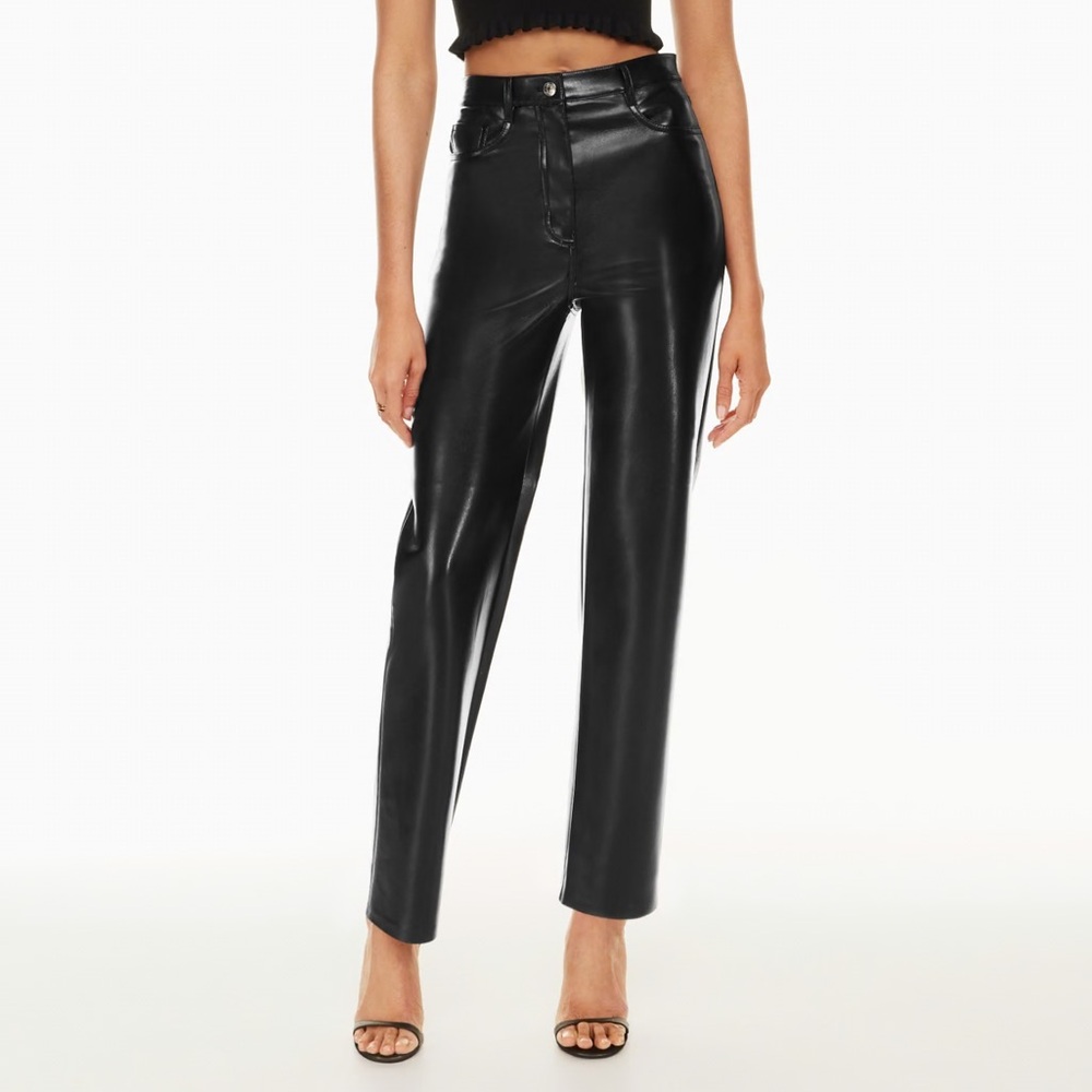 Wilfred black Faux Leather Trousers size 6